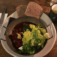 Vegan boeuf bourginion, so delicious!  at The Old Bicycle Shop in Cambridge