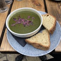 Soup of the day & GF bread   at The Old Bicycle Shop in Cambridge