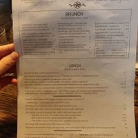 Menu 1/2 at The Old Bicycle Shop in Cambridge