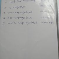The vegan and vegetarian menu at Lisa's Cafe in Savannakhet