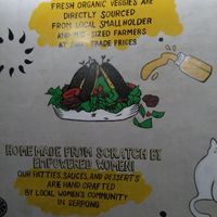 Mission statement at Burgreens - Pondok Indah in Jakarta