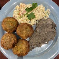 Falafel plate   at Hummus Kitchen at Parnas Mall in Seoul