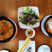 At the top is Bun Bo Hue and at the bottom Bun Thai. at Hoa Sen - Nguyen Van Cu in Da Lat