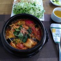 Morning combo. soup and one drink (coffee or fruit juice) for 45k at Hoa Sen - Nguyen Van Cu in Da Lat