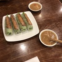 Fresh spring rolls w peanut sauce!  at Hoa Sen - Nguyen Van Cu in Da Lat