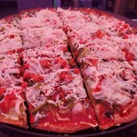 Non-dairy sauce & Vegan cheese (light portion). at Gelsosomo's Pizzeria in Schererville