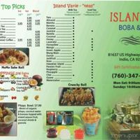 A view of their menu pt.2 at Island Boba & Tea in Indio