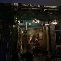 The bar at Cafe Bar 67 in Athens