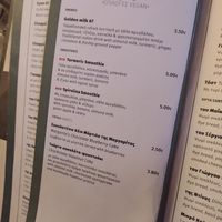 Separate Vegan menu at Cafe Bar 67 in Athens