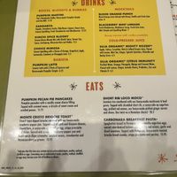 Seasonal menu  at Snooze - Larimer St in Denver