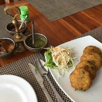 Potato cakes with dips  at Golden Paradise in Phuket