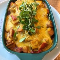 Vegetable Casserole with Vegan Cheese at ZeroGo in Beijing