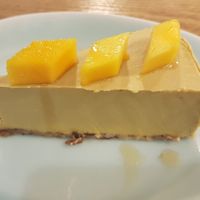 Mango&papaya raw vegan cheesecake at ZeroGo in Beijing