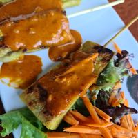 Satay chicken at Madame K's Vegetarian - Williamstown in Williamstown