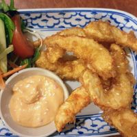 Chef's special prawns with spicy mayo at Madame K's Vegetarian - Williamstown in Williamstown