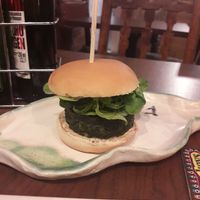 Vegan burger at FAMA Aperitif Bar in Benalmadena
