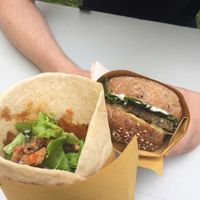 Veg kebab and bormio breeze burger at UMAMI - Natura Golosa Food Truck in Dolo