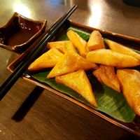 fried tofu with tangy sauce at Shan Kitchen in Yangon