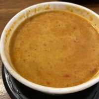 Coconut pumpkin curry soup, special happens to be vegan at Passion Pie Cafe in Truth Or Consequences