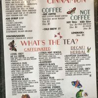 drink menu  at Sea Salt & Cinnamon in Muncie