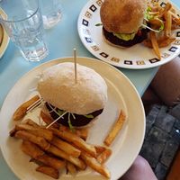 Beet burgers at Okere Falls Store in Rotorua