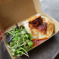 Vegan burrito at Okere Falls Store in Rotorua