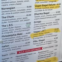 Vegan bagel options  at Small Mart in New Orleans