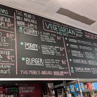 Full green dot means vegan! at Small Mart in New Orleans