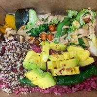 Beetroot rice and avocado  at VegFarm - Wú Guójiè Shū Shí in Taichung