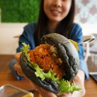 Homemade Avocado Salsa Burger at VegFarm - Wú Guójiè Shū Shí in Taichung