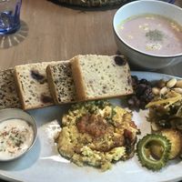 I love their bread plate…and it’s gluten free! at Niceness in Nago