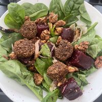 Beet salad with no goat cheese and added falafel   at Greenhouse Cafe & Tavern in Burlington