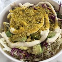 Ensalada Di Giardino
(Quinoa, palta, brotes, repollo, queso de caju, queso de semillas, pasas, nuez) at Sparaw - Recoleta in Buenos Aires