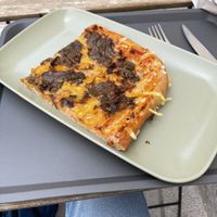 Pizza with local mushrooms  at Avokado in Koper