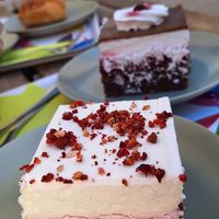 Strawberry cake at Avokado in Koper