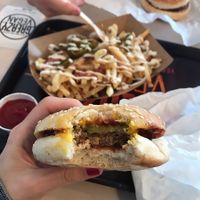 Cheeseburger 😋 at Greazy Vegan in Cardiff