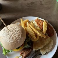 Burger 🍔   at Elephant Nature Park in Chiang Mai