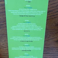 Vegan menu at Castle Inn in Criccieth