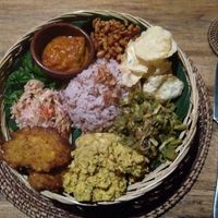 nasi campur at Sarinbuana Eco Lodge in Tabanan