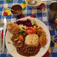 Indian style with samosa - my favorite at Centro Cultural Annapurna in Fortaleza