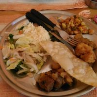 Food of the day, which came with fresh juice and a soup. at Centro Cultural Annapurna in Fortaleza