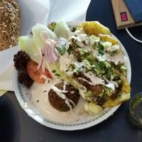 Sabih (eggplant) at Farm Food Ink Cafe in Lisbon