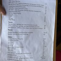 Menu february  at Bamboo in Koh Phangan