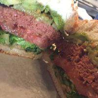 Beyond burger with jalepeno jelly and grilled pineapple  at Barrel 17 in Virginia Beach