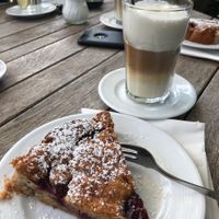 Kuchen + Latte at Cafe Moller in Unna