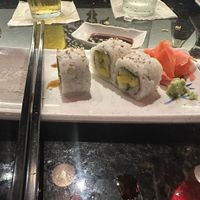 Mango avocado roll I think, the name was similar to bonsai but maybe a few different letters  at Sushi Yoshi in Seven Mile Beach