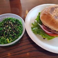 Wakame seaweed and burger at Seed Shack in Gilbert