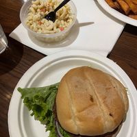 Impossible burger with macaroni salad   at Seed Shack in Gilbert