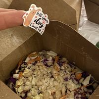 rainbow vermicelli and one of the adorable stickers on the “to go” box!   at Seed Shack in Gilbert