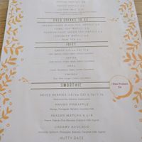 Menu at Seed Shack in Gilbert